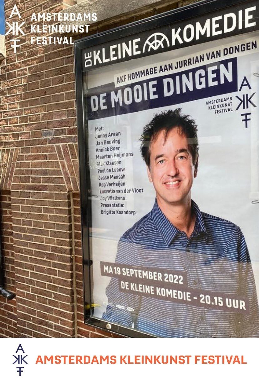 Poster de De Mooie Dingen: Hommage aan Jurrian van Dongen