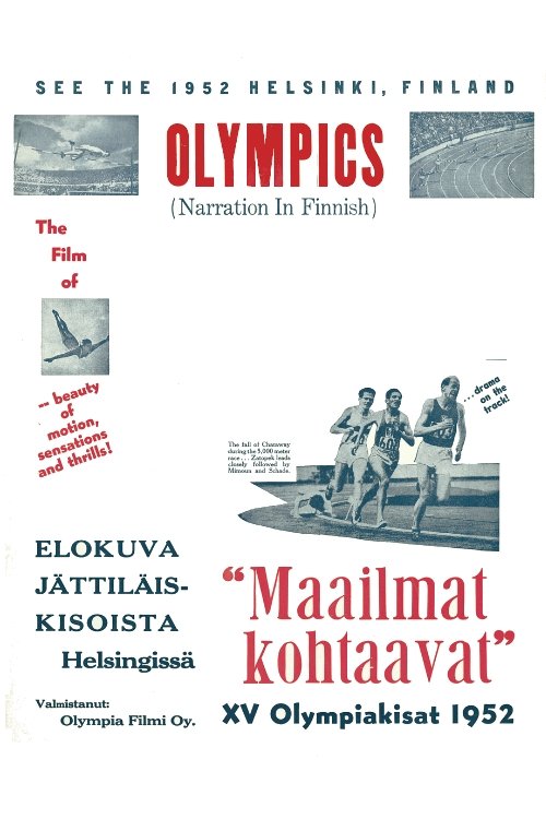 Poster de Maailmat kohtaavat: XV Olympiakisat Helsingissä 1952
