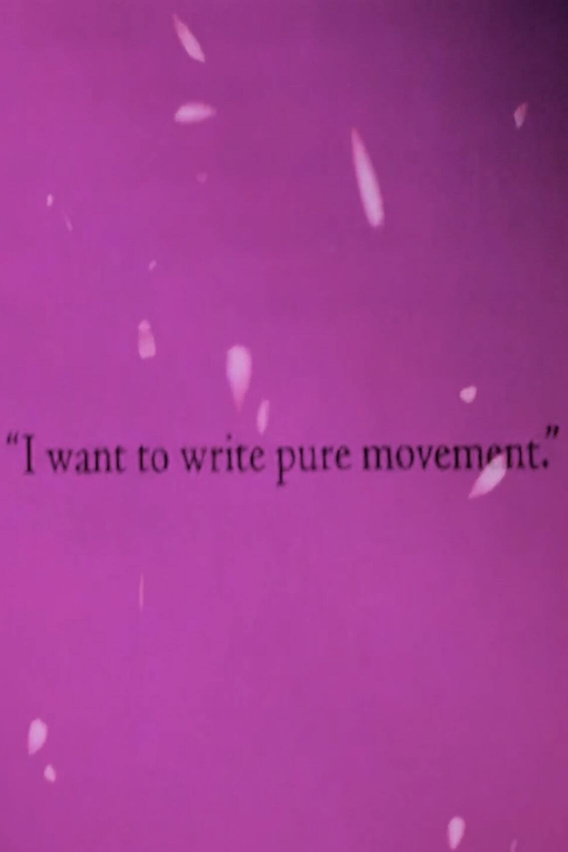 Poster de I Want to Write Pure Movement