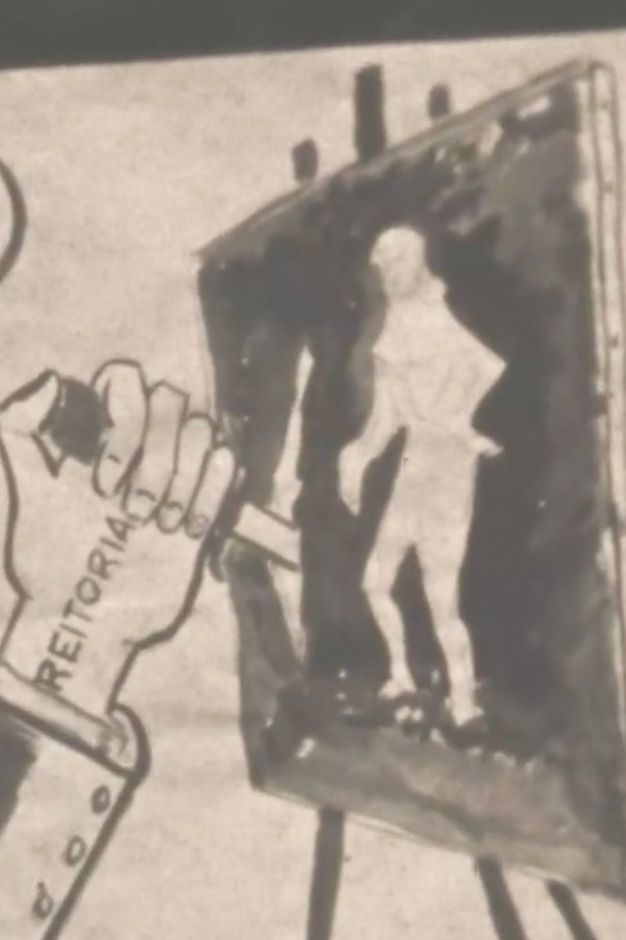 Poster de Protesto de estudantes da FNA e ENBA em 1953