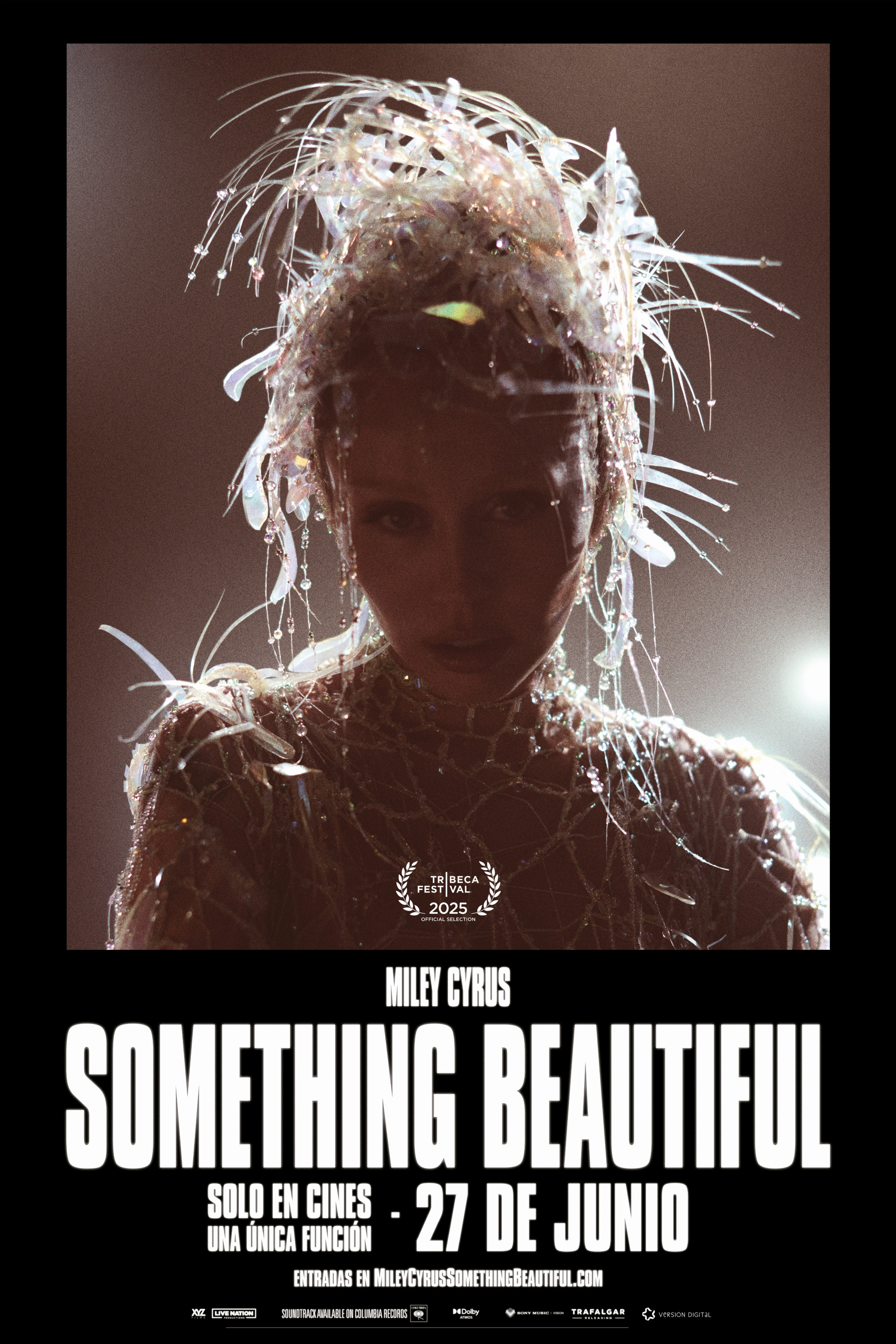 Something Beautiful se erige como una ópera pop única en su género, donde la fantasía cobra vida a través de las 13 canciones originales que componen el álbum visual homónimo de Miley Cyrus. Esta experiencia cinematográfica ha sido mezclada en exclusiva por Alan Meyerson (Duna: Parte Uno, Batman: El caballero de la noche).  La obra fue dirigida y escrita por Miley Cyrus, Jacob Bixenman y Brendan Walter. La producción estuvo a cargo de Miley Cyrus, Panos Cosmatos (Mandy, Más allá del arcoíris negro), junto con Nate Bolotin, Aram Tertzakian y Nick Spicer de XYZ Films.