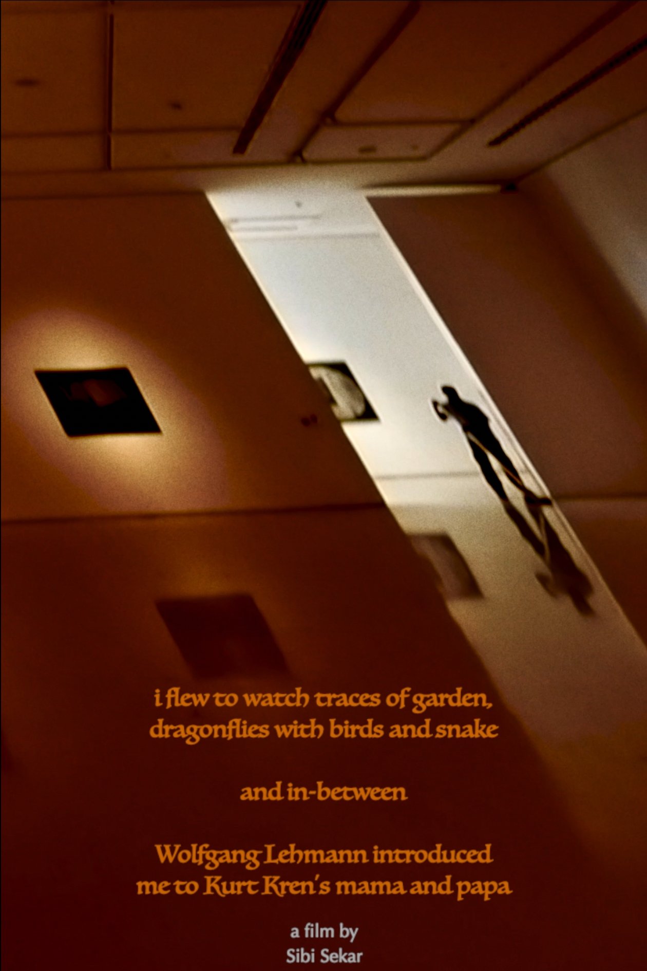 Poster de i flew to watch traces of garden, dragonflies with birds and snake and in-between Wolfgang Lehmann introduced me to Kurt Kren's mama and papa