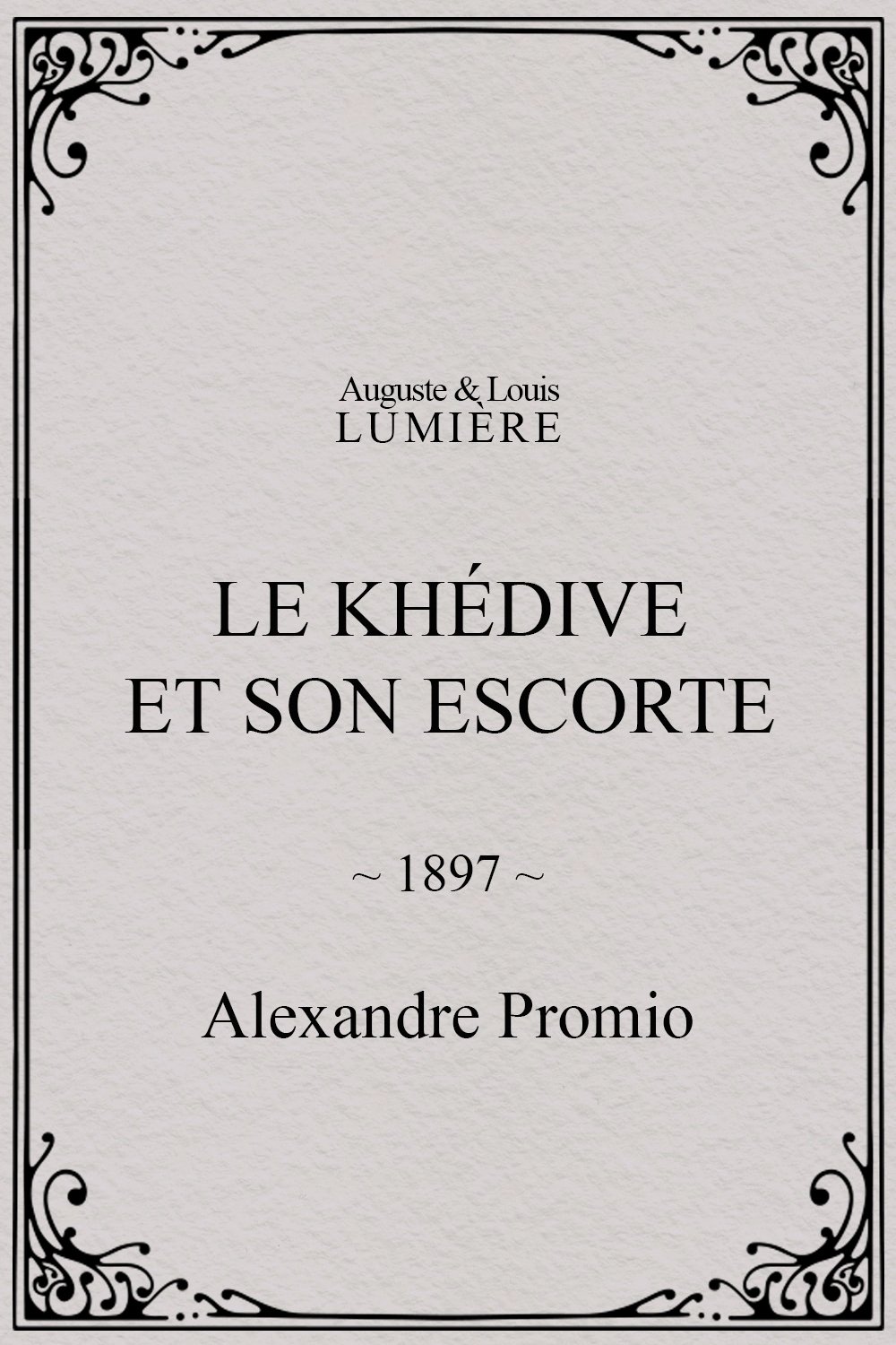 Le khédive et son escorte