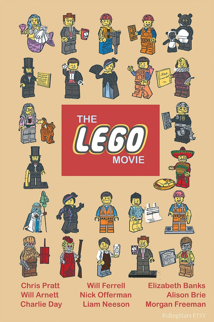 Poster de Lego - Des briques en or