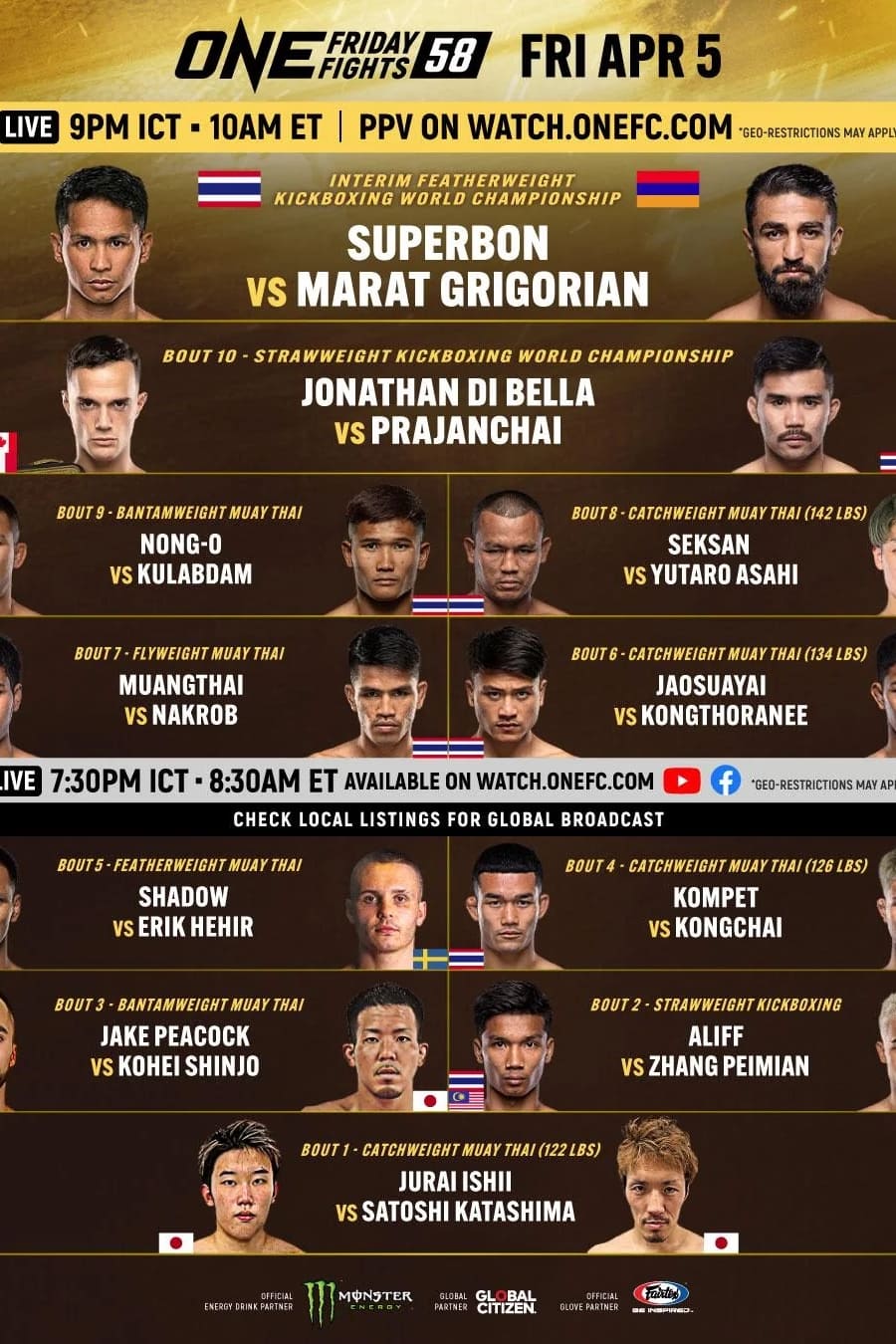 Poster de ONE Friday Fights 58: Superbon vs. Grigorian 3