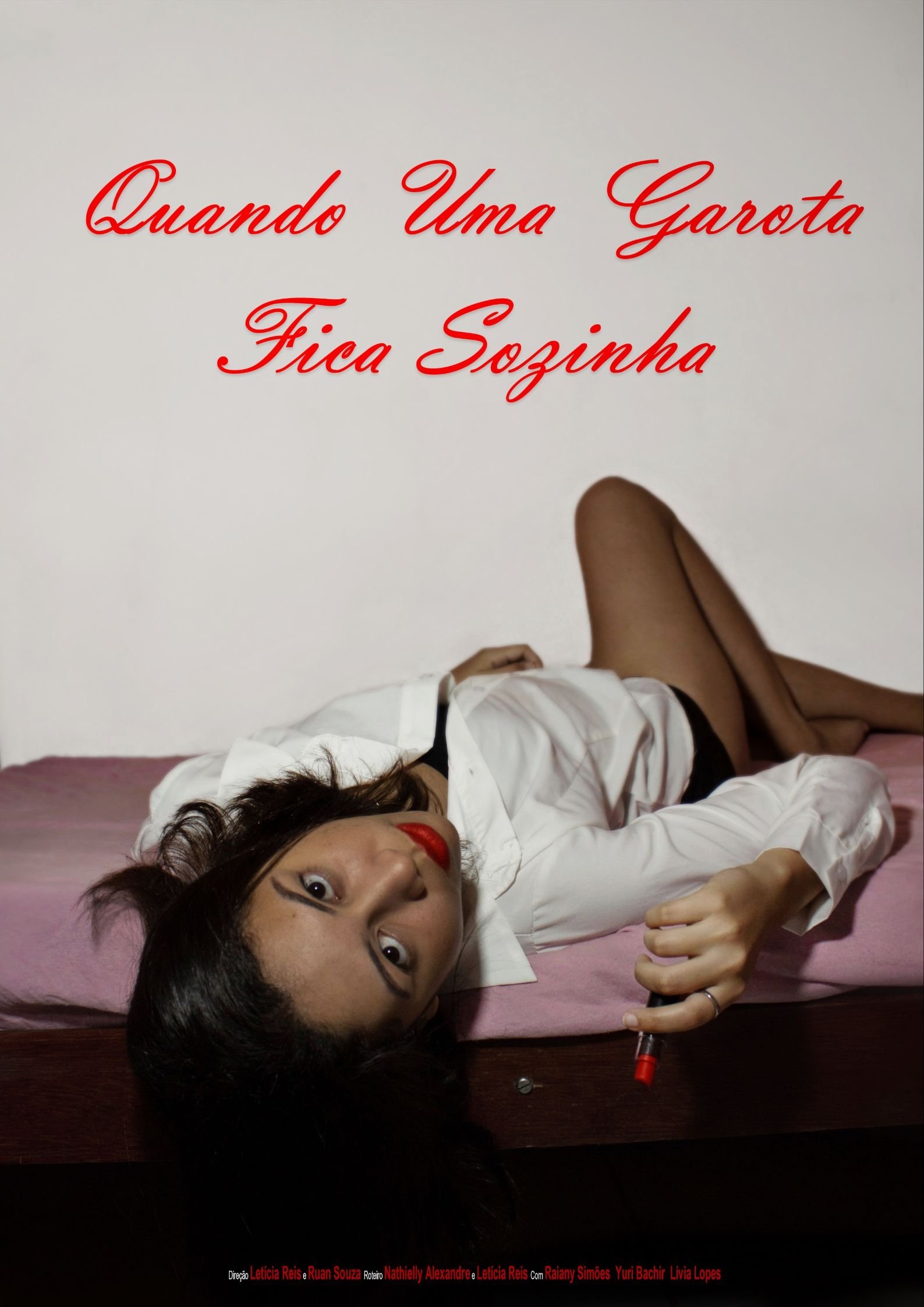 Poster de quando uma garota fica sozinha