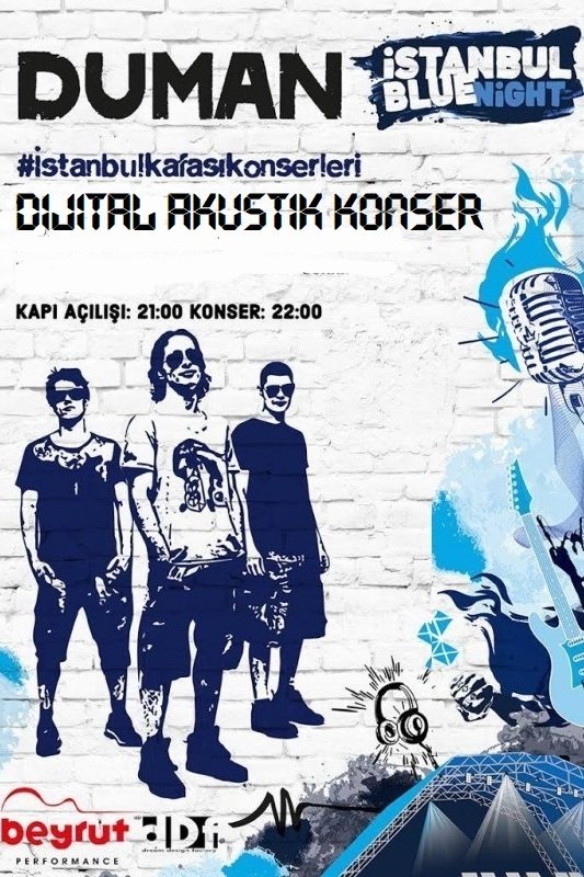 Poster de Duman Akustik Dijital Konser Istanbul Blue