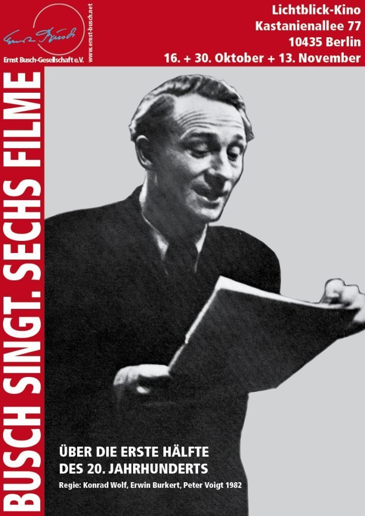 Poster de Busch singt – Sechs Filme über die erste Hälfte des 20. Jahrhunderts
