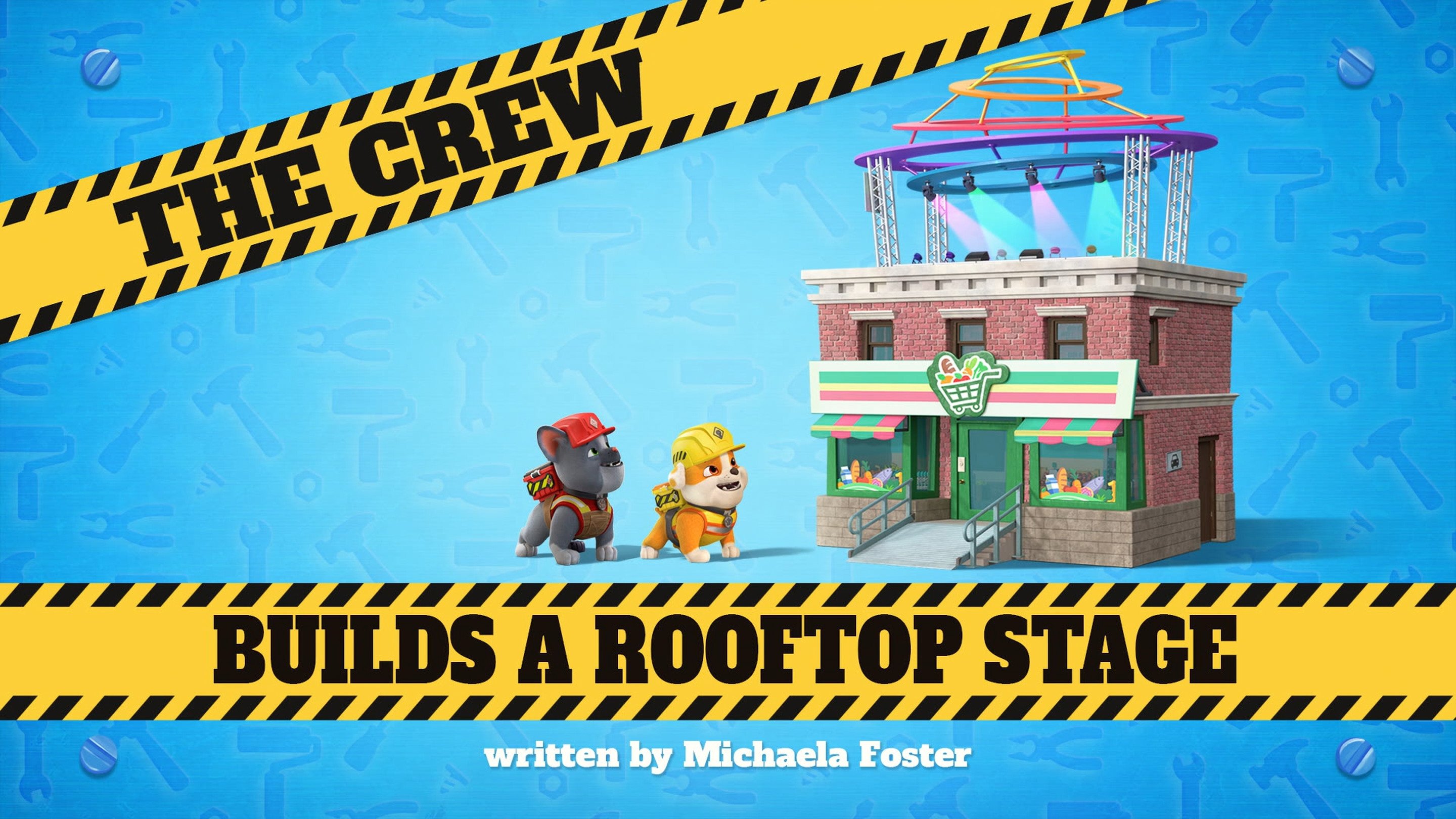The Crew Builds a Rooftop Stage