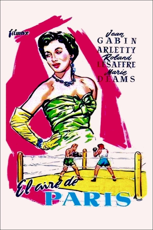 "El aire de París" fue nominada al León de Oro al Mejor Director en el Festival de Venecia de 1954, Carné vuelve a contar con Gabin -quien ese mismo año ganó Copa Volpi al Mejor Actor- para narrar una historia ambientada en la ciudad del amor en la que un joven de origen humilde intenta labrarse una carrera en el difícil y oscuro mundo del boxeo.
