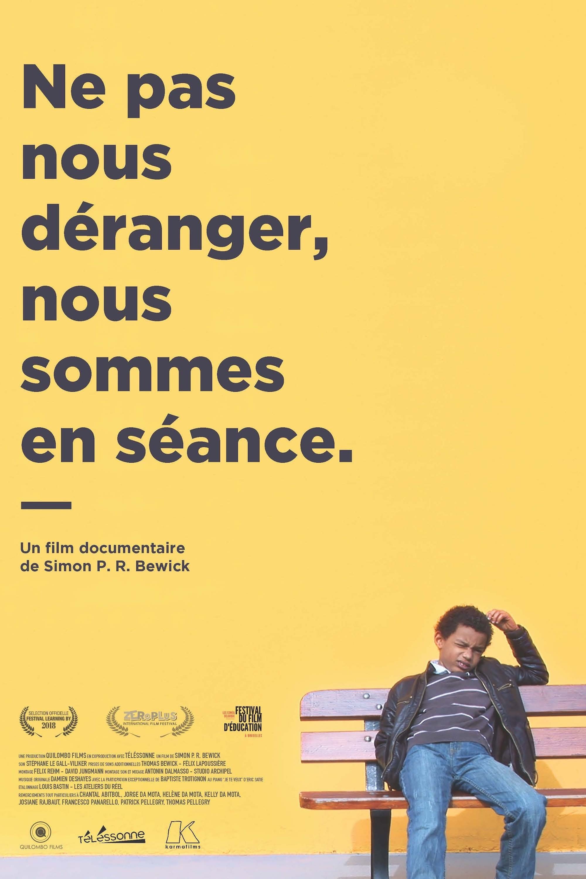 Poster de Ne pas nous déranger, nous sommes en séance