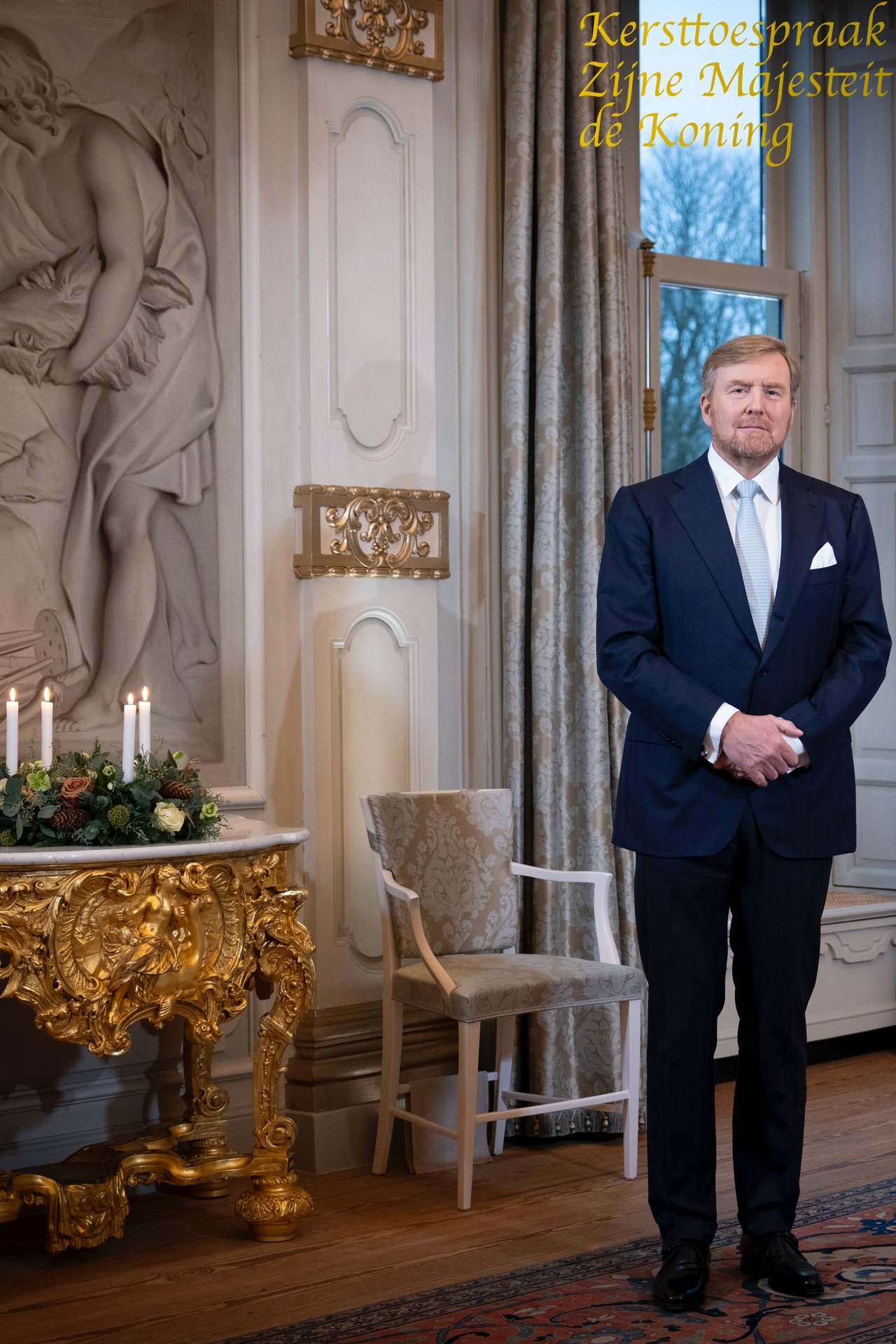 Poster de Kersttoespraak Zijne Majesteit de Koning