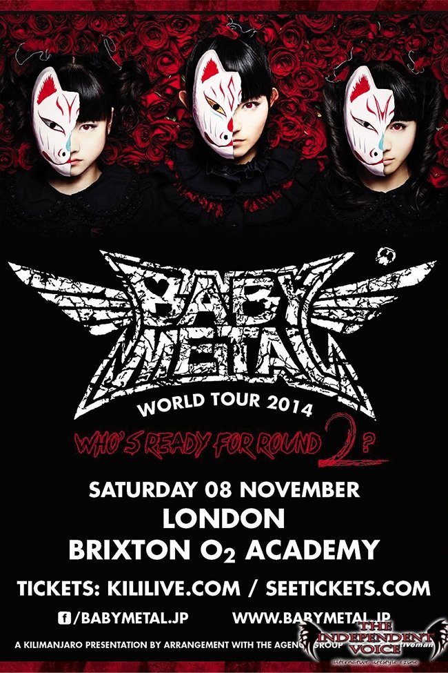 Poster de BABYMETAL WORLD TOUR 2014 - Live in London - O2 Brixton Academy