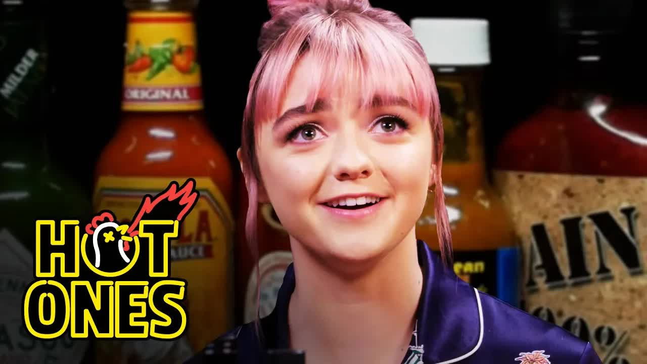 Maisie Williams Shivers Uncontrollably While Eating Spicy Wings