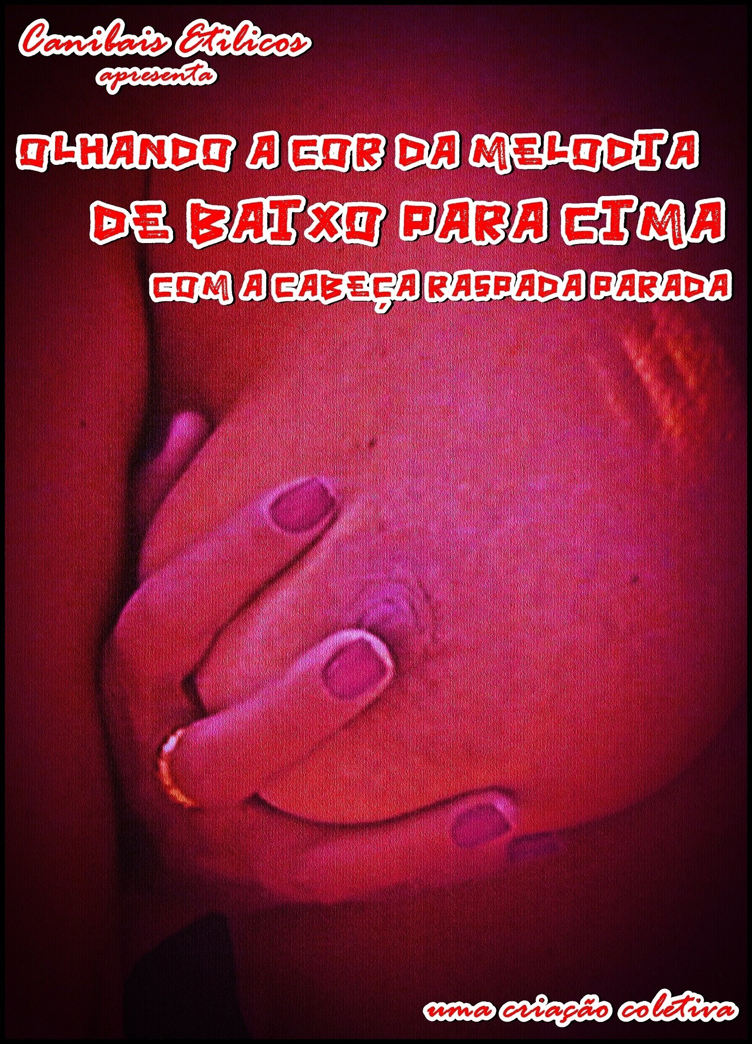 Poster de Olhando a Cor da Melodia de Baixo para Cima com a Cabeça Raspada Parada