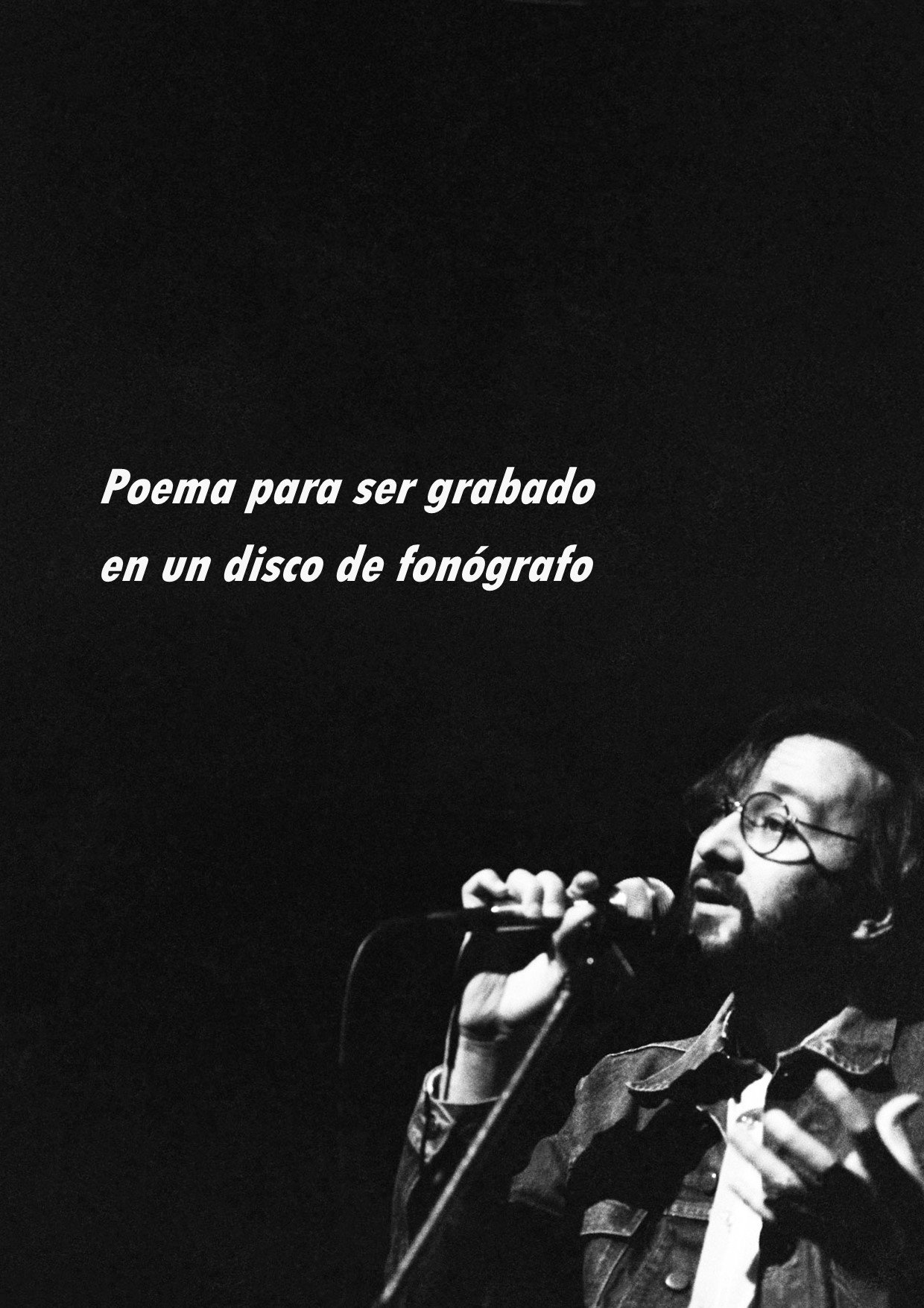 Poster de Poema para ser grabado en un disco de fonógrafo