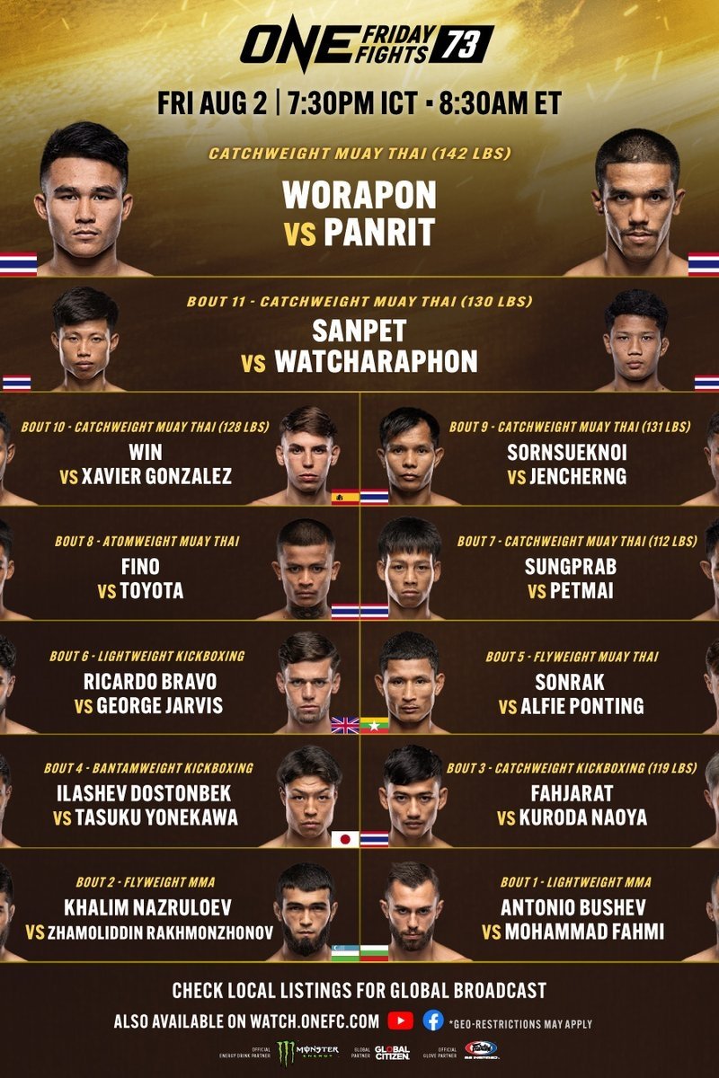 Poster de ONE Friday Fights 73: Worapon vs. Parit