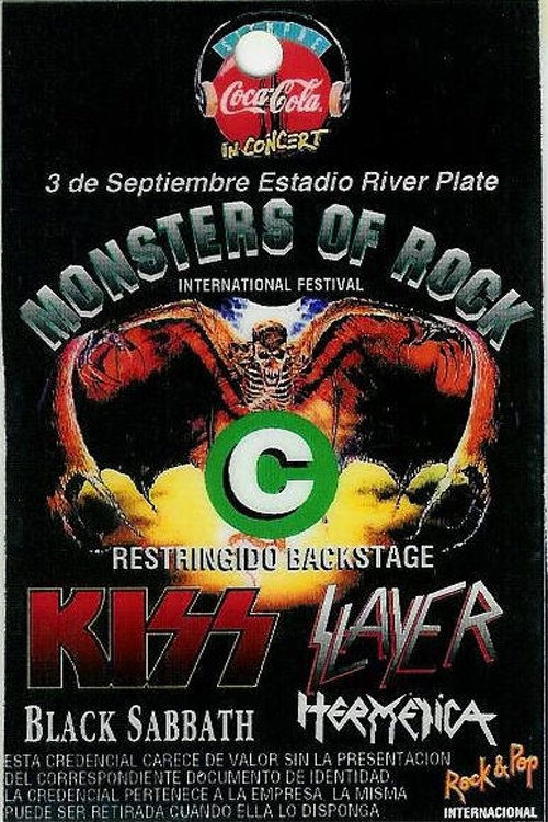 Poster de Black Sabbath. River Plate Stadium Buenos Aries 1994