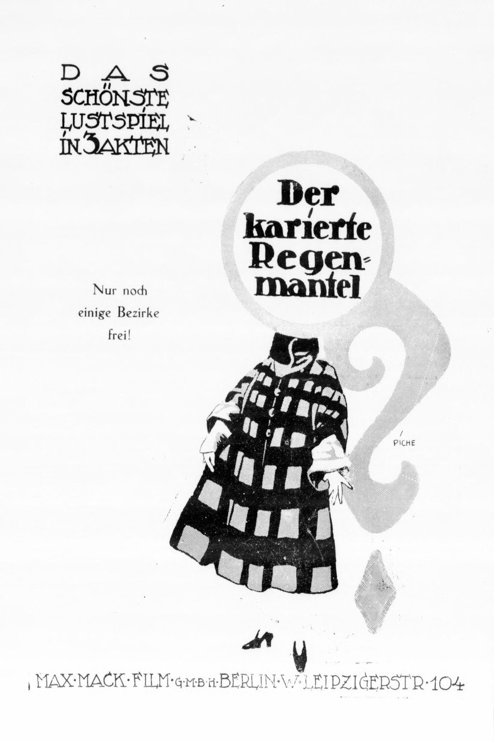 Der karierte Regenmantel Poster