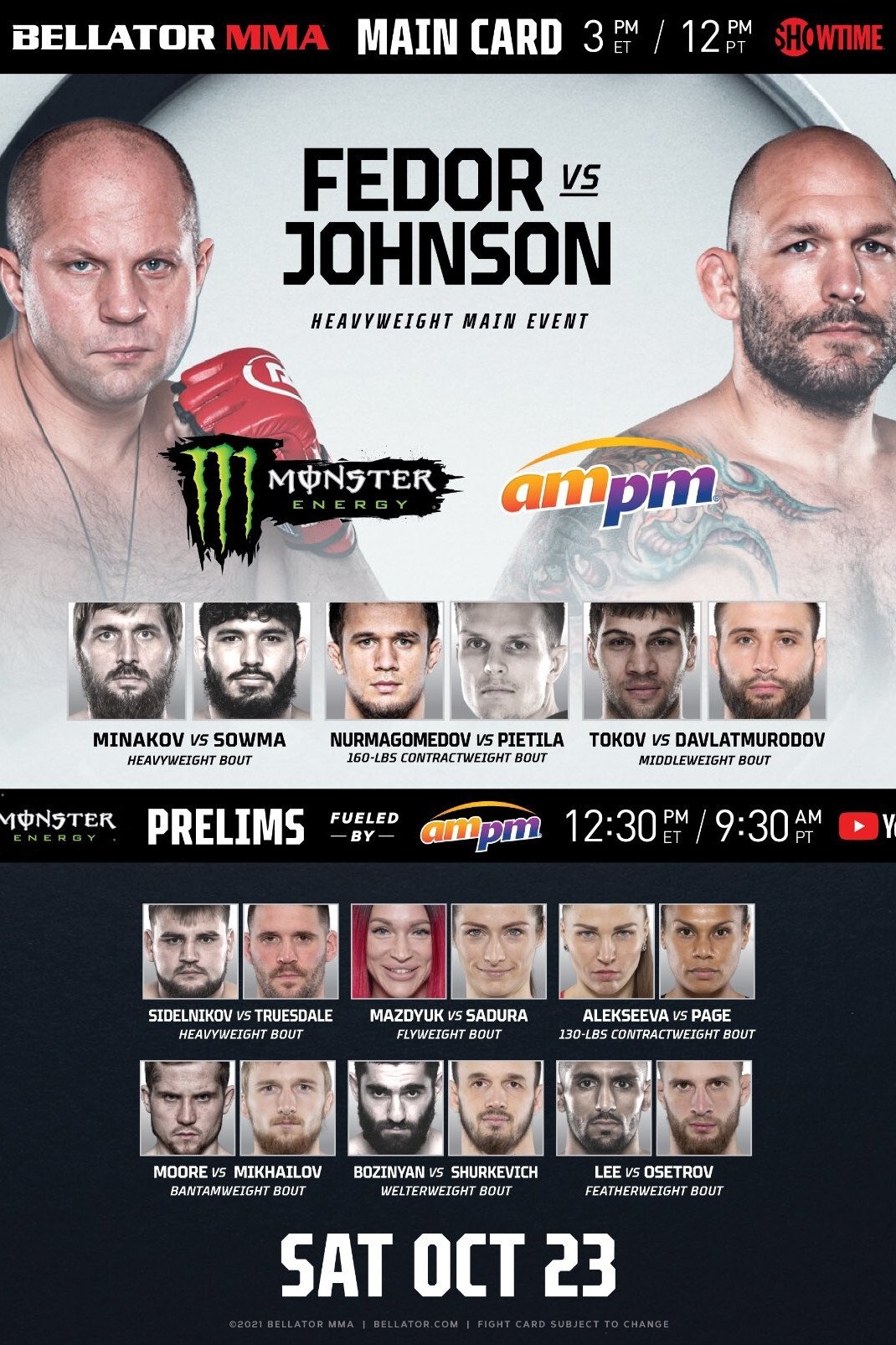 Affiche du film Bellator 269: Fedor vs. Johnson