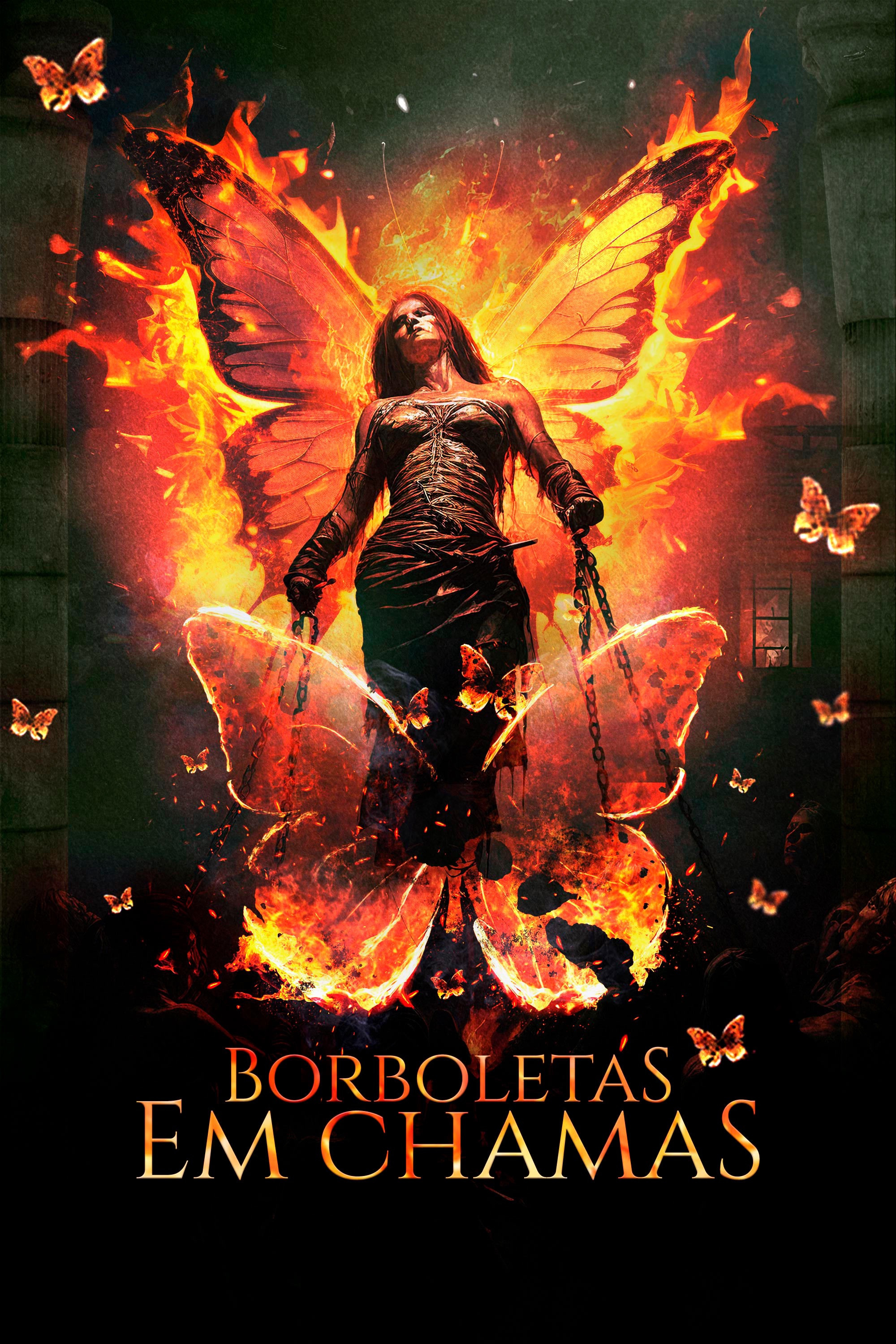 Poster de Borboletas em Chamas