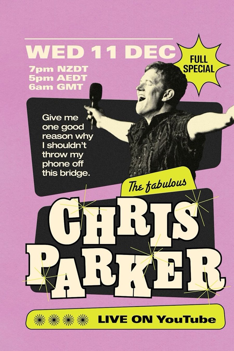 Poster de Chris Parker: Give Me One Good Reason Why I Shouldn't Throw My Phone Off This Bridge