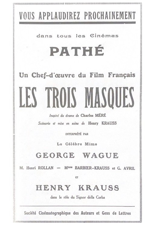 Poster de Les Trois masques