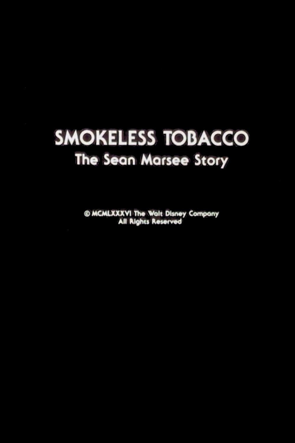 Poster de Smokeless Tobacco: The Sean Marsee Story
