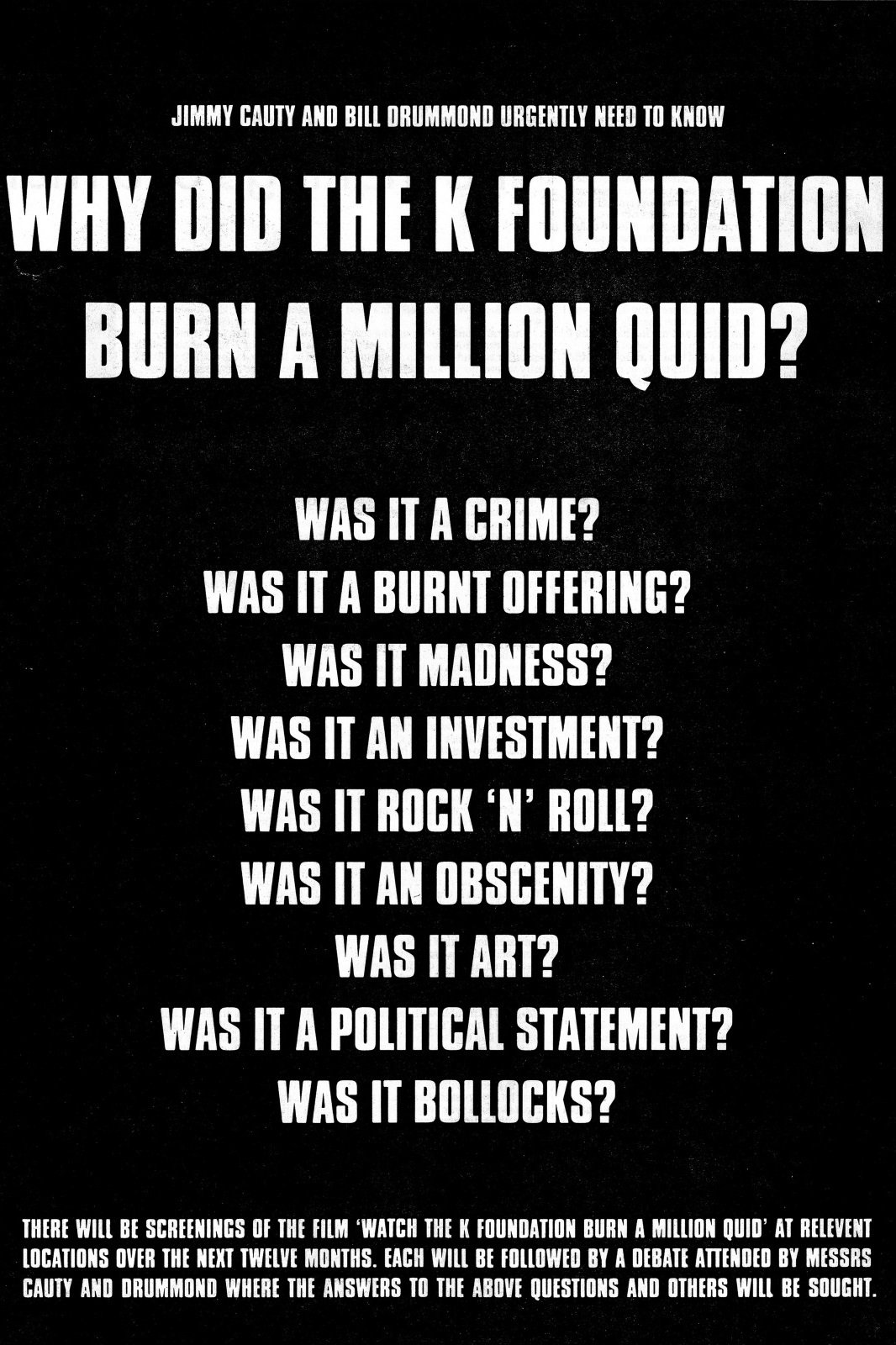 Poster de Watch The K Foundation Burn a Million Quid