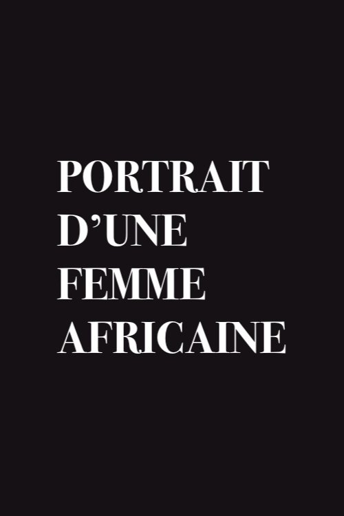 Poster de Portrait d'une femme africaine
