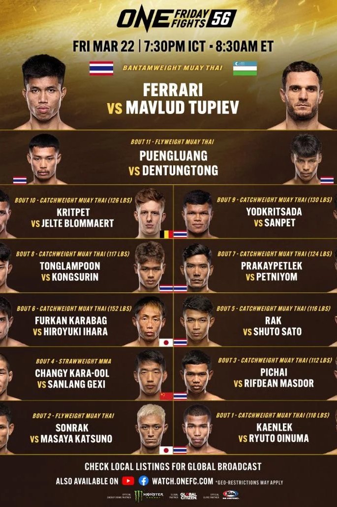 Poster de ONE Friday Fights 56: Ferrari vs. Tupiev