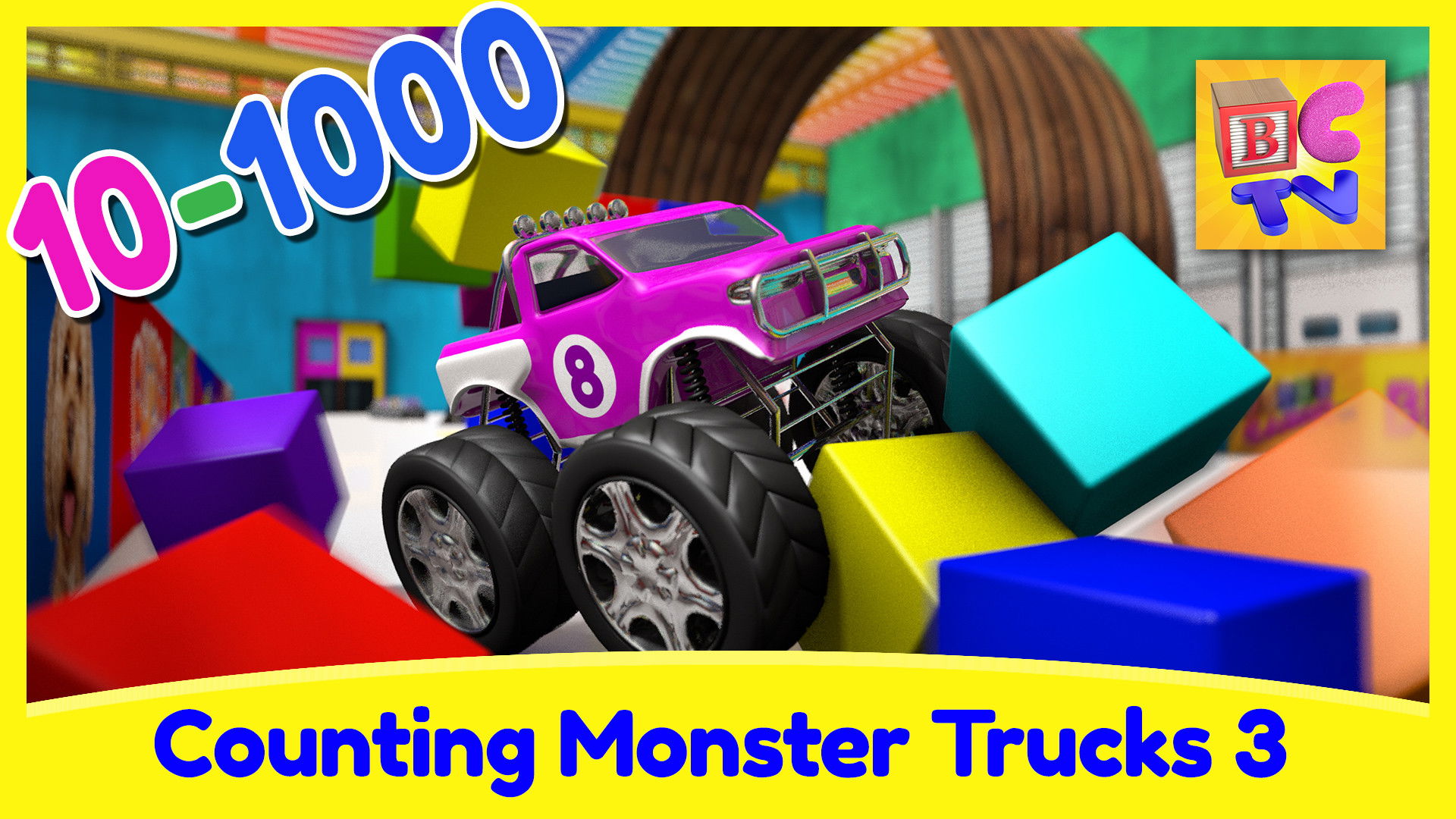 Counting Monster Trucks Part 3 - 1 to 1000