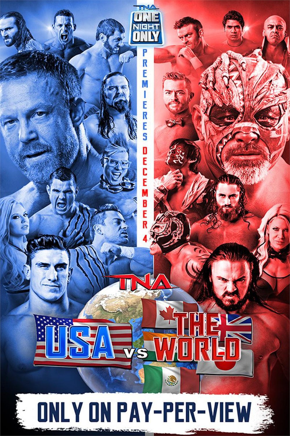 Poster de TNA One Night Only: Global Impact: USA vs The World 2015