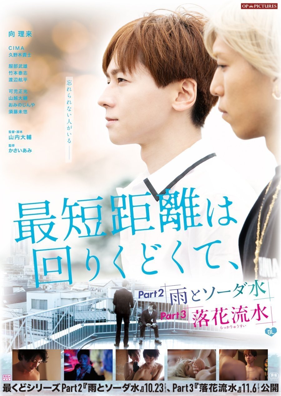 Poster de 最短距離は回りくどくて、雨とソーダ水