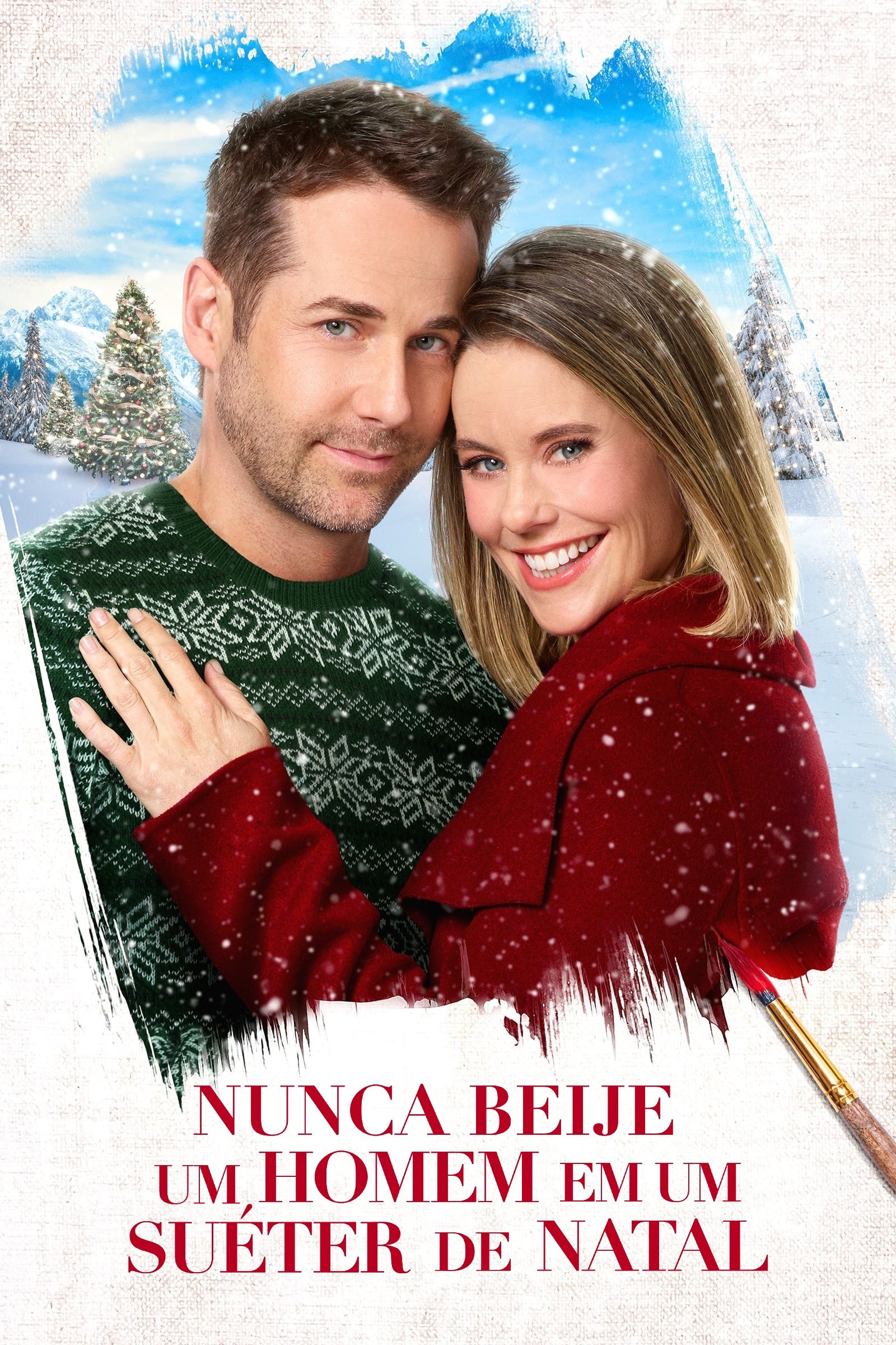 Poster de Nunca Beije um Homem em um Suéter de Natal