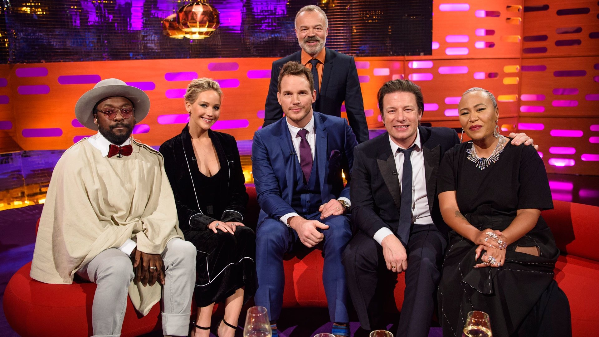 The Graham Norton Show 20×9 – Jennifer Lawrence, Chris Pratt, Jamie Oliver, Will.i.am, Emeli Sande