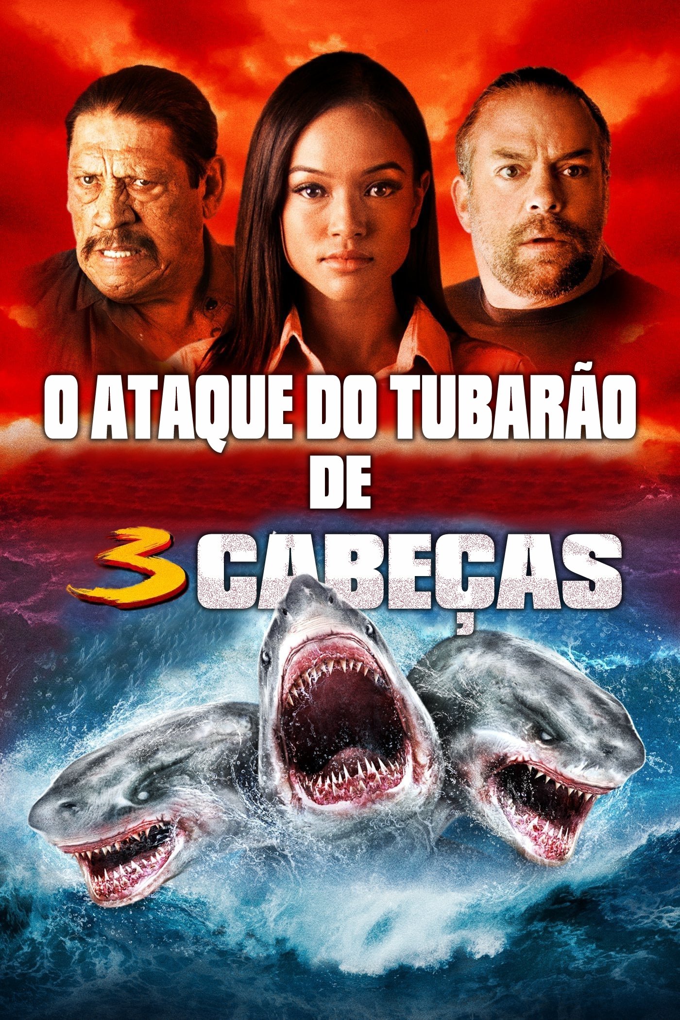 Poster de O Ataque do Tubarão de 3 Cabeças