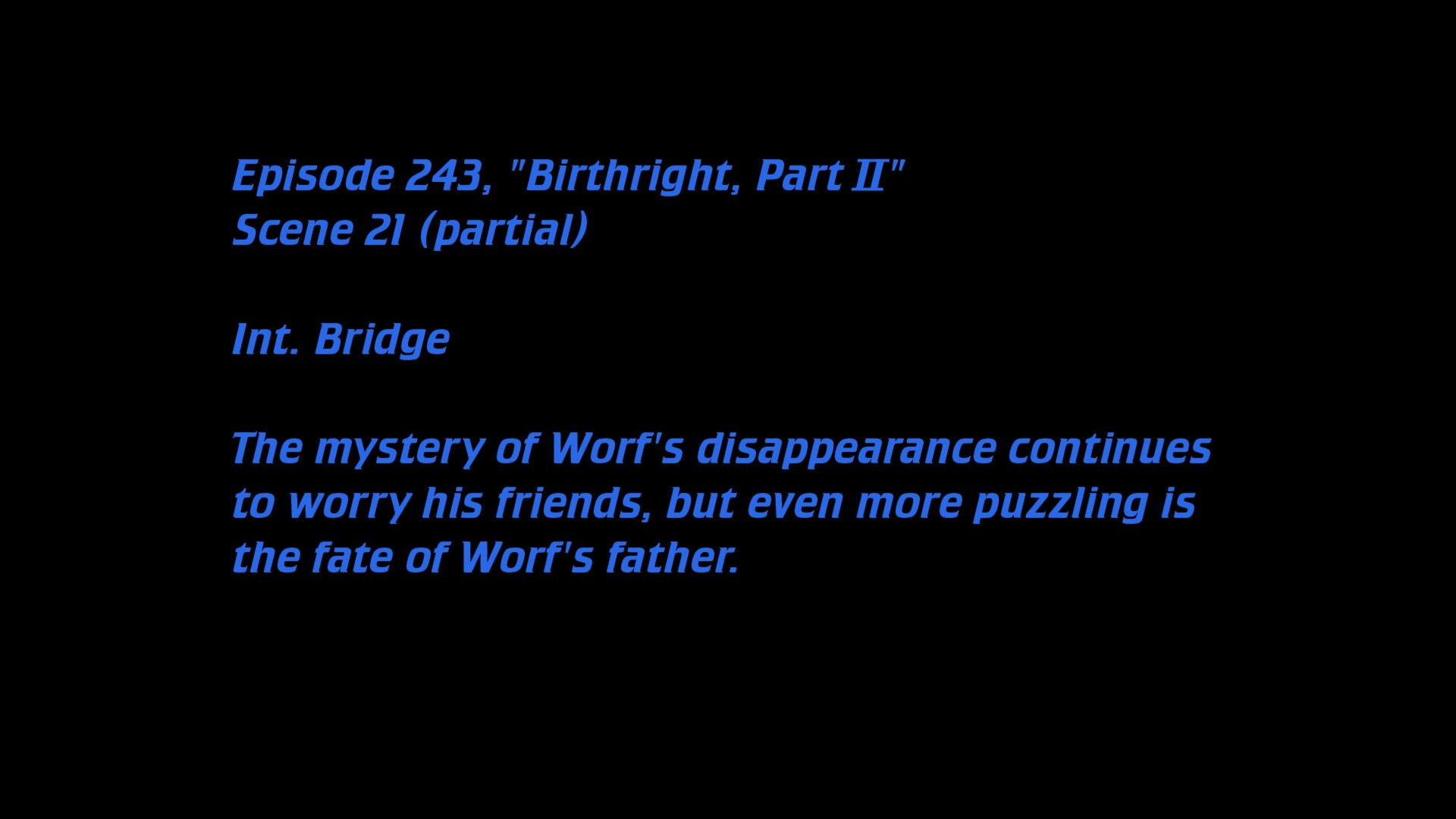Deleted Scenes: S06E17 – Birthright (Part II)