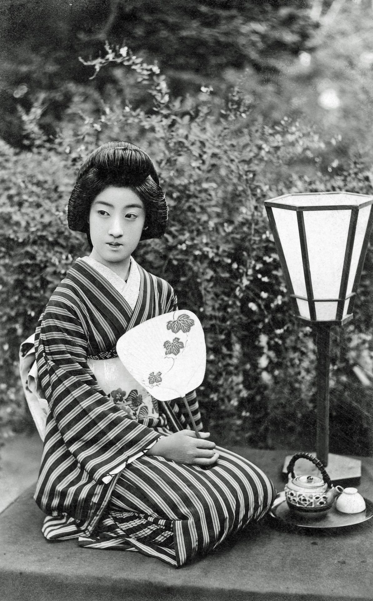 Poster de Danseuses japonaises : la danse des ombrelles