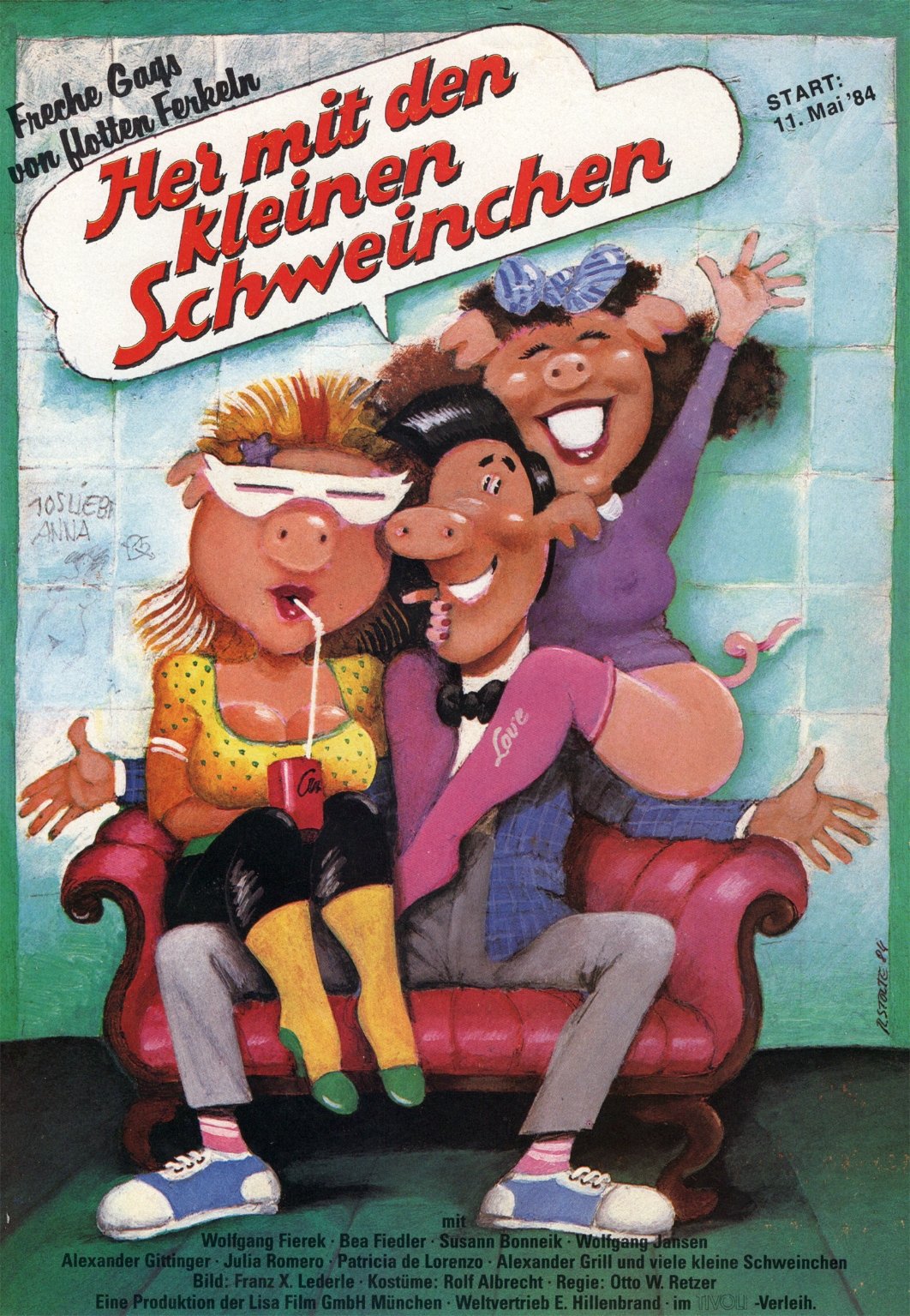 Poster de Her mit den kleinen Schweinchen