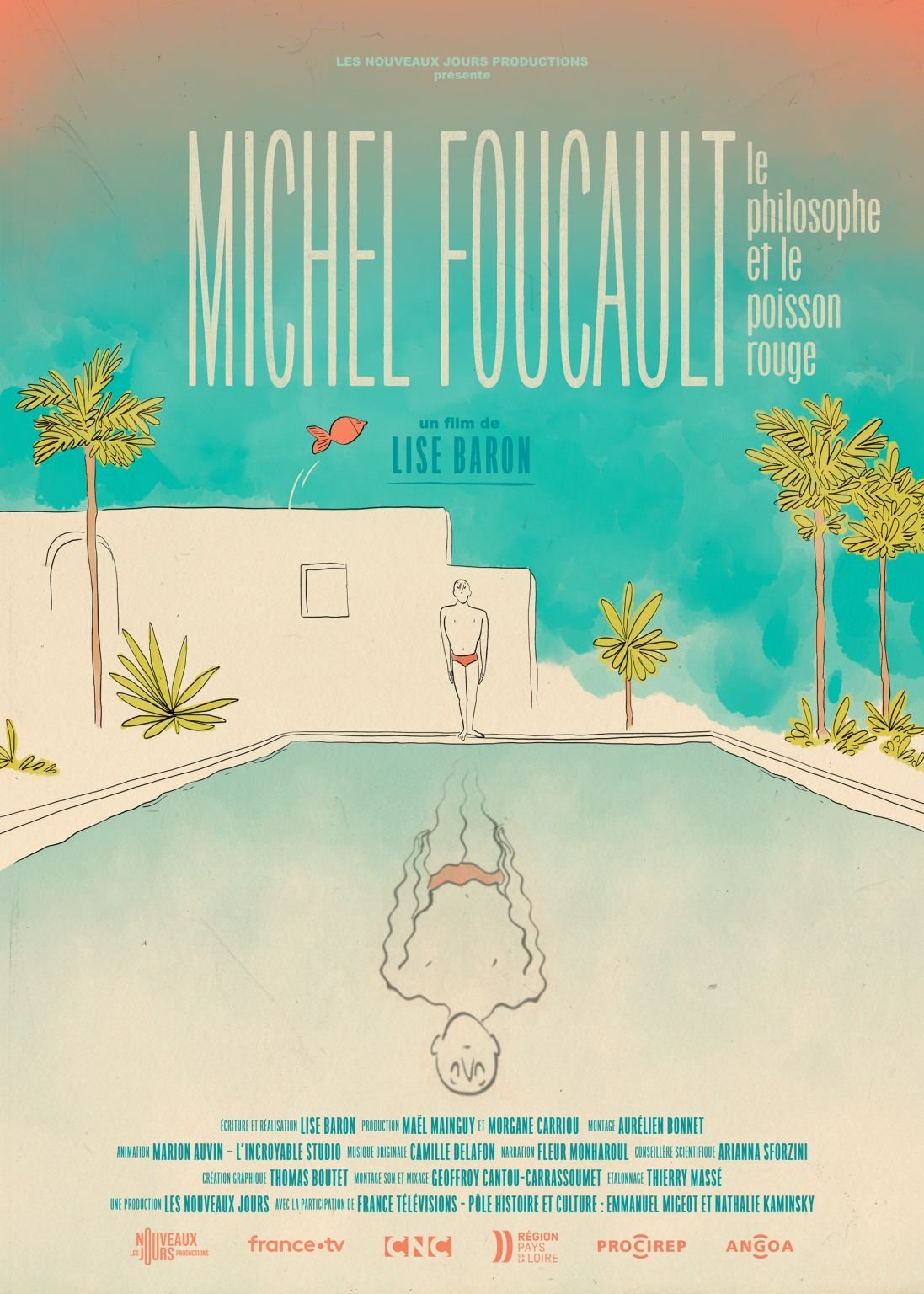 Poster de Michel Foucault, le philosophe et le poisson rouge.