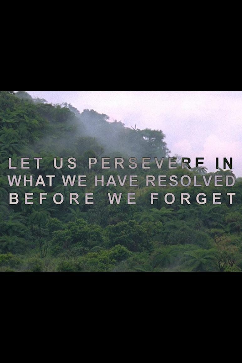 Poster de Let Us Persevere in What We Have Resolved Before We Forget