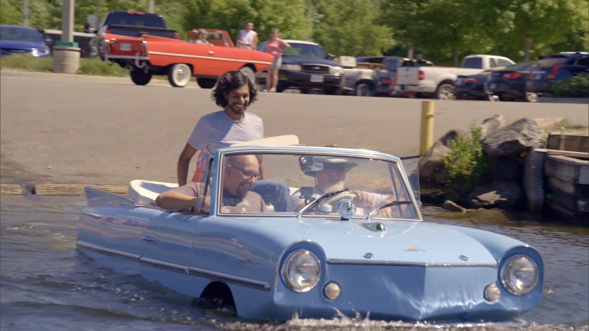 Bohus and Shaun... Ride an Amphicar