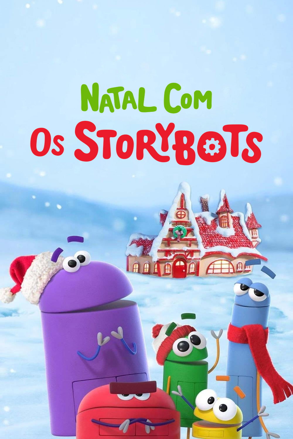 Poster de Natal com os Storybots