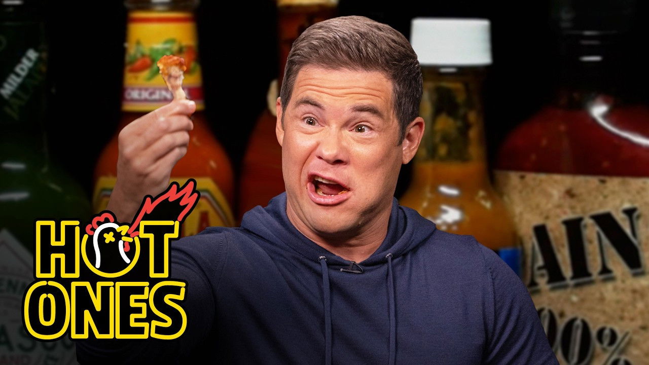 Adam Devine Shocks a Live Audience While Eating Spicy Wings