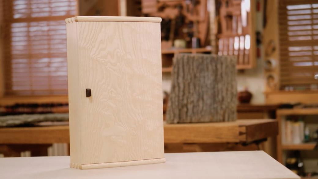 Bow-Front Cabinet in Ash