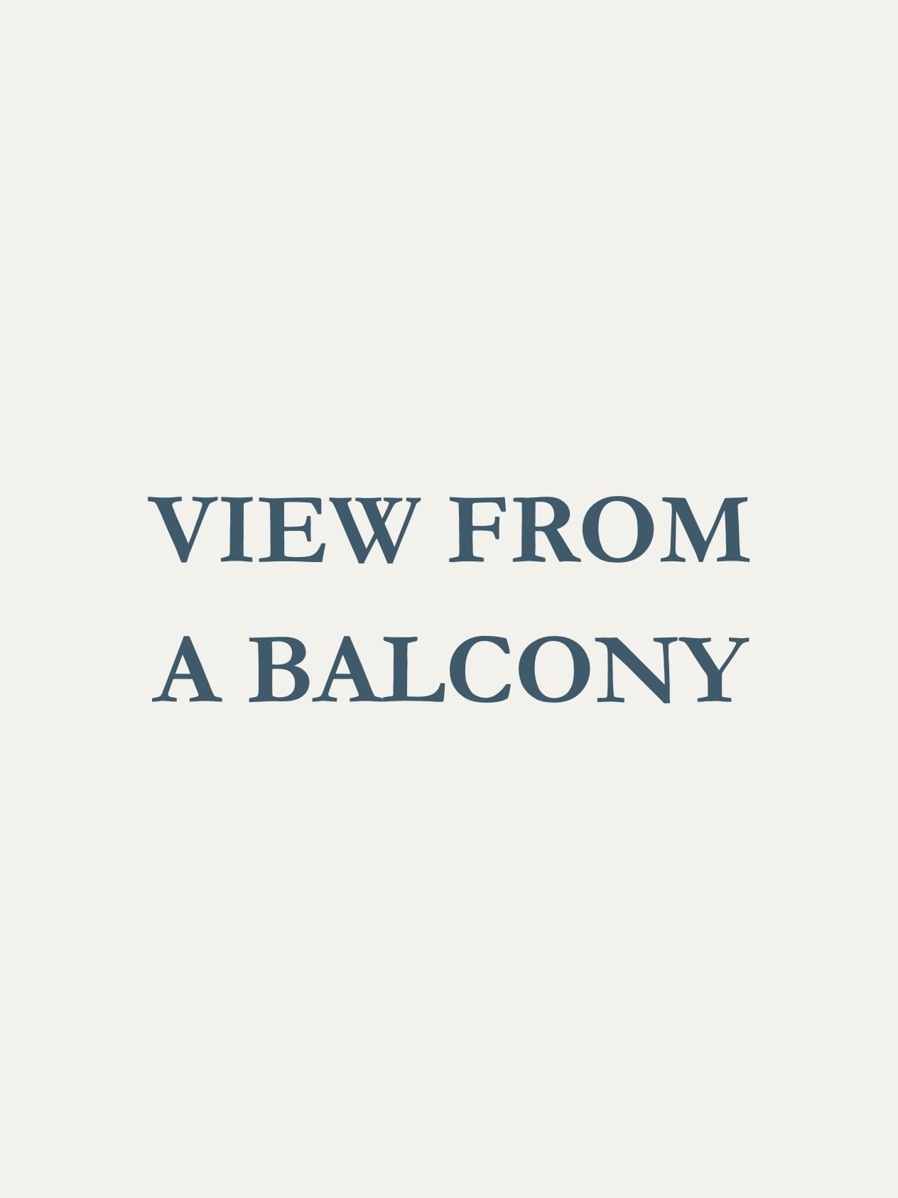 Poster of View From a Balcony
