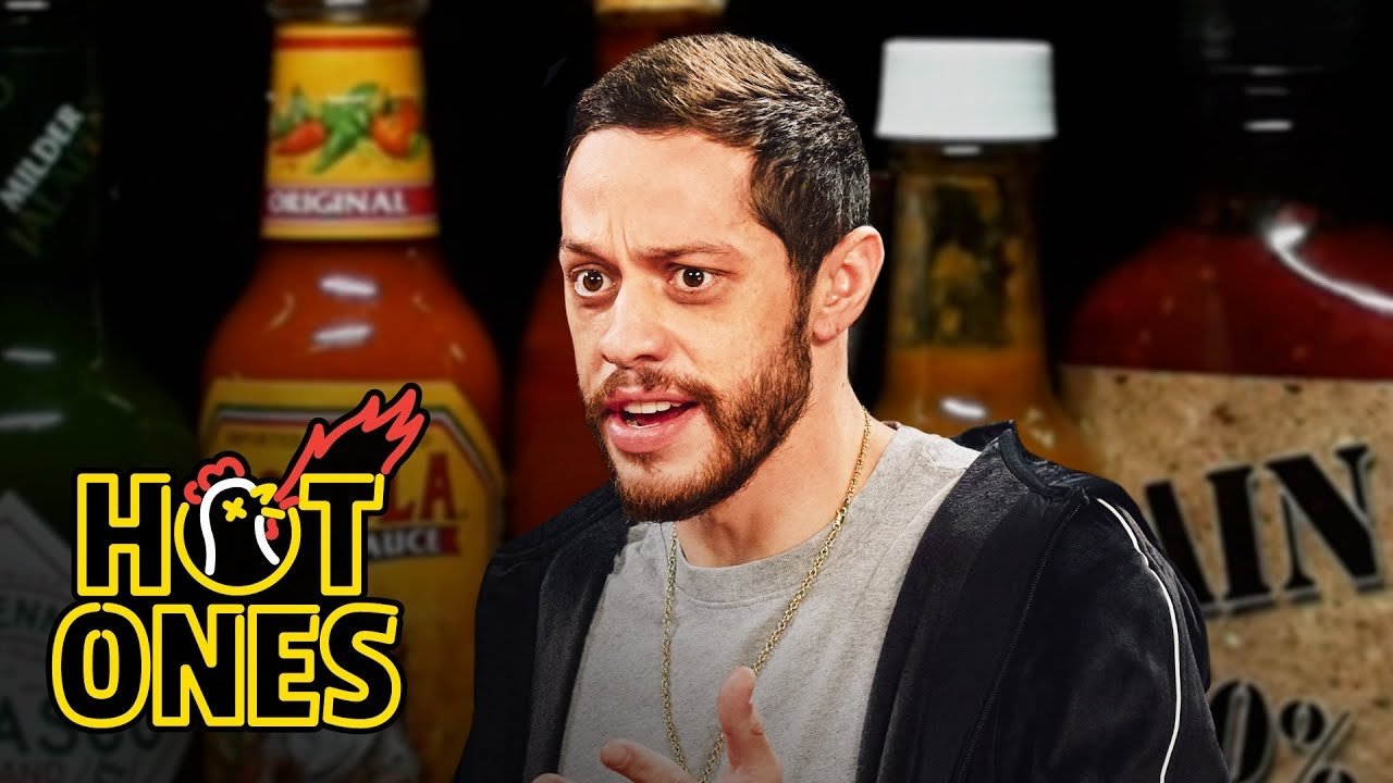Pete Davidson Drinks All the Milk While Eating Spicy Wings