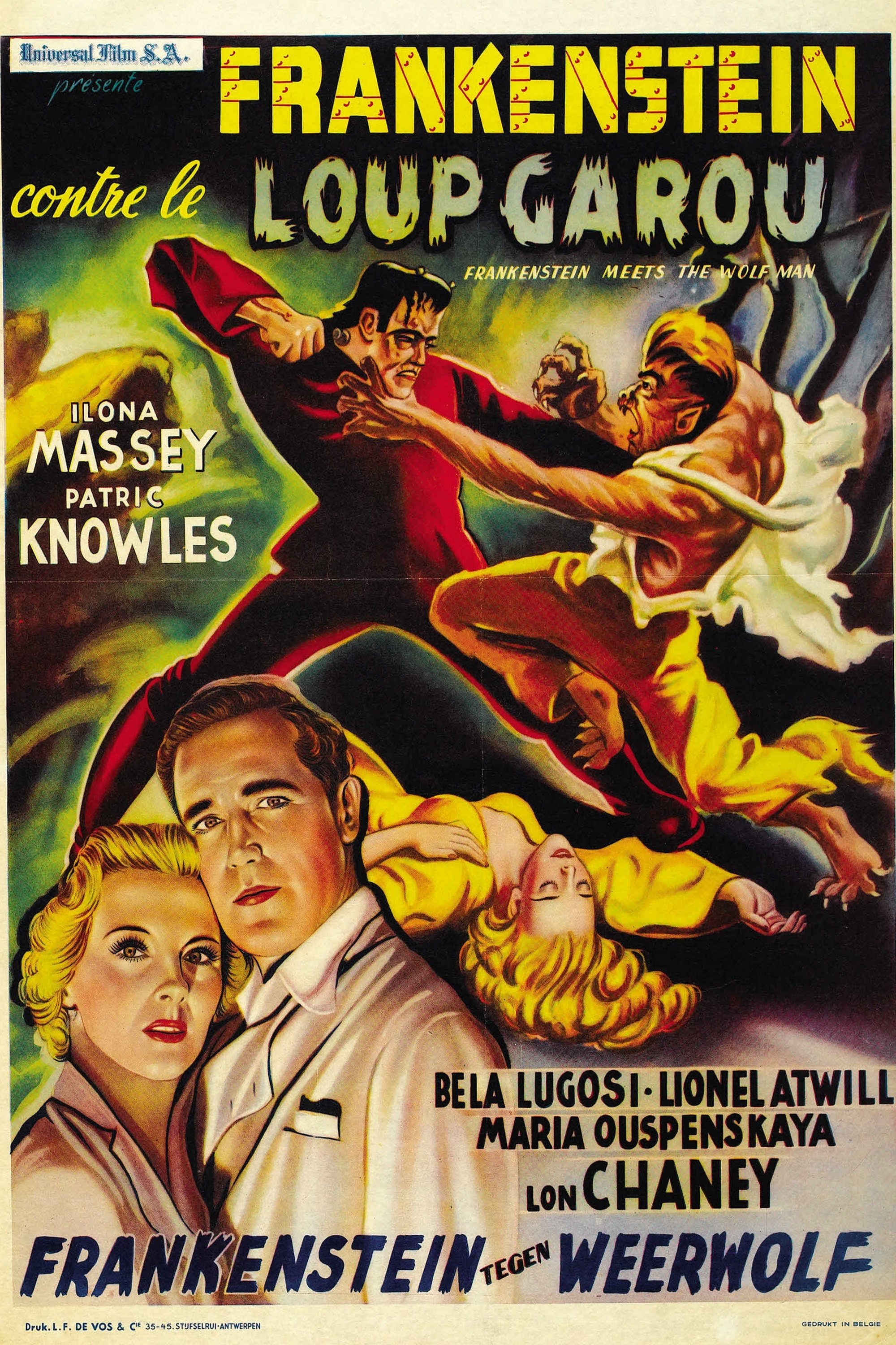 Affiche du film Frankenstein Meets the Wolf Man