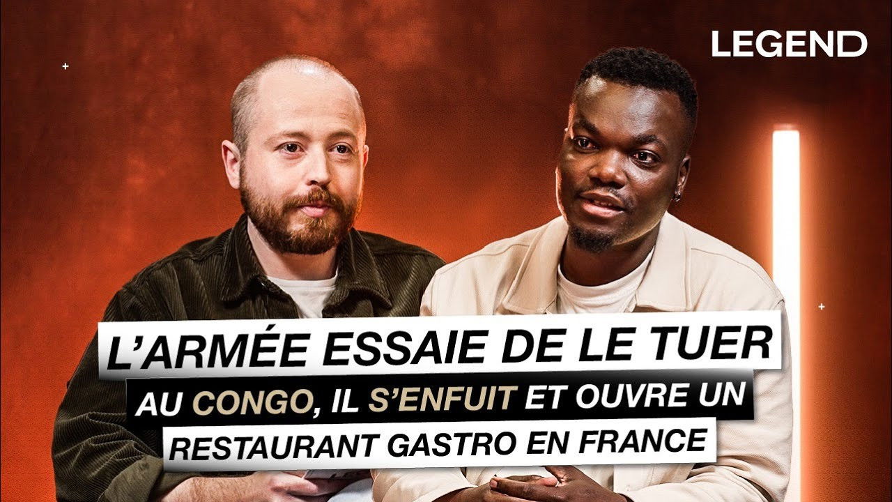 The army tries to kill him in Congo, he flees and opens a gourmet restaurant in France